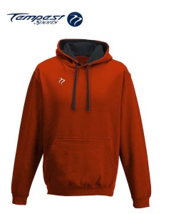 Tempest Lightweight Red Navy Hooded Sweatshirt